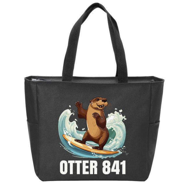 Surfing Otter 841 California Sea Otter 841 Zip Tote Bag