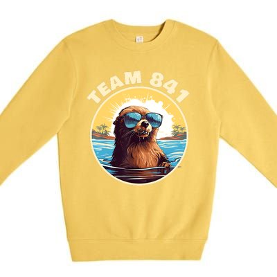 Surfing Otter 841 Otter My Way California Sea Otter Premium Crewneck Sweatshirt