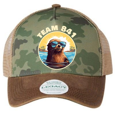 Surfing Otter 841 Otter My Way California Sea Otter Legacy Tie Dye Trucker Hat