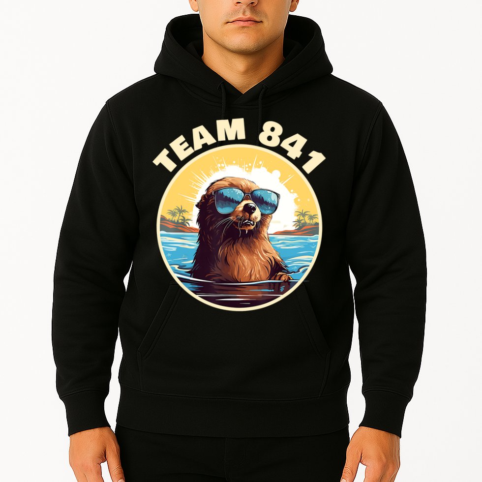 Surfing Otter 841 Otter My Way California Sea Otter Hoodie