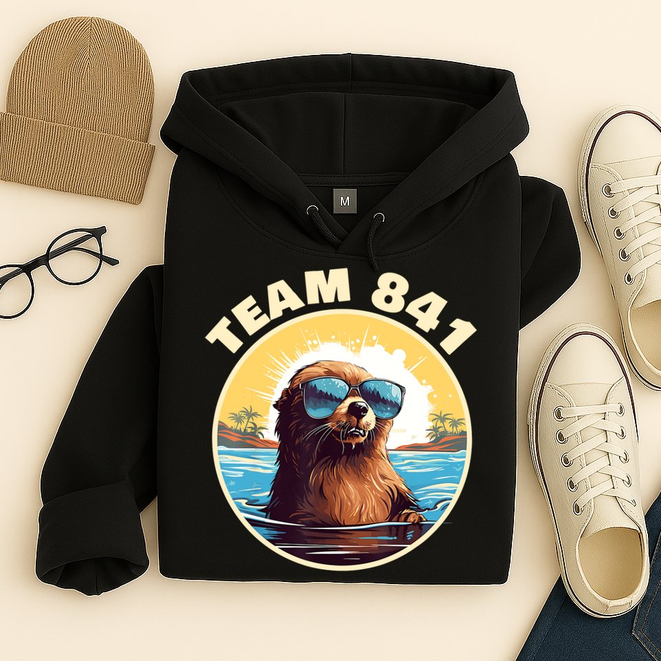 Surfing Otter 841 Otter My Way California Sea Otter Hoodie