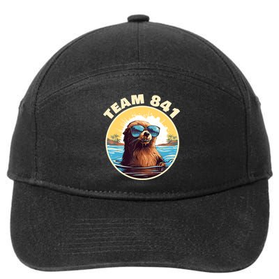Surfing Otter 841 Otter My Way California Sea Otter 7-Panel Snapback Hat