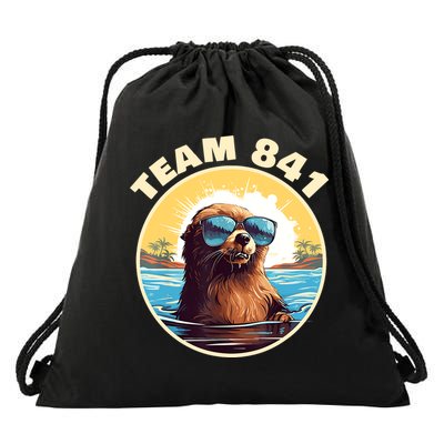 Surfing Otter 841 Otter My Way California Sea Otter Drawstring Bag