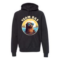 Surfing Otter 841 Otter My Way California Sea Otter Premium Hoodie