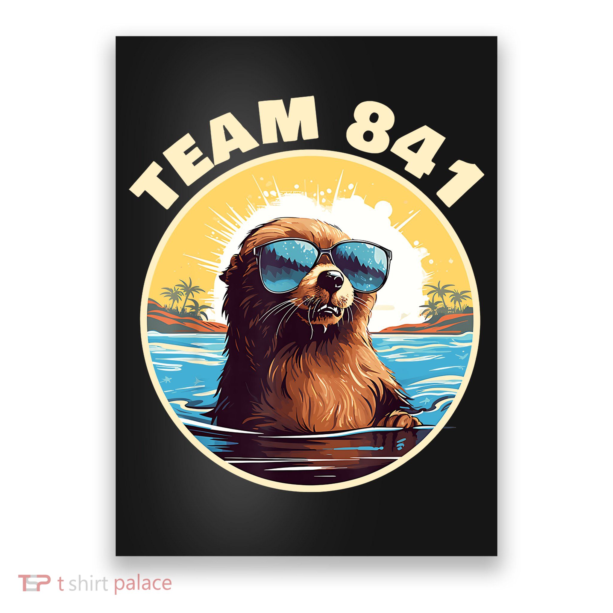 Surfing Otter 841 Otter My Way California Sea Otter Poster