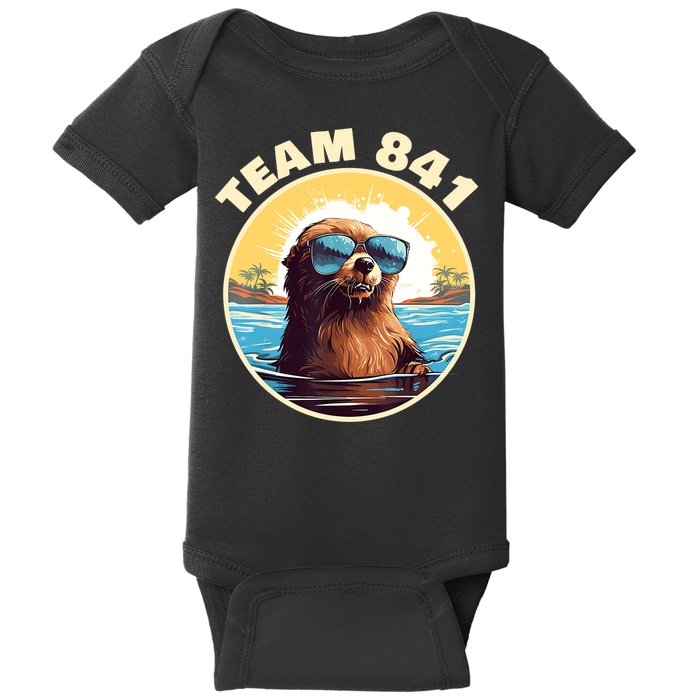 Surfing Otter 841 Otter My Way California Sea Otter Baby Bodysuit