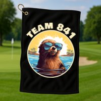 Surfing Otter 841 Otter My Way California Sea Otter Golf Towel