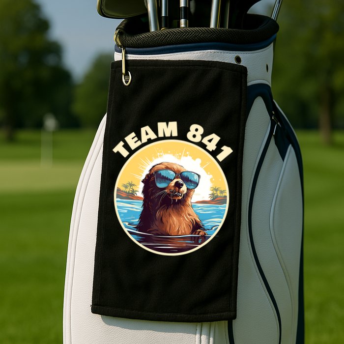 Surfing Otter 841 Otter My Way California Sea Otter Golf Towel