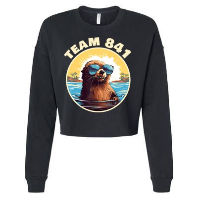 Surfing Otter 841 Otter My Way California Sea Otter Cropped Pullover Crew