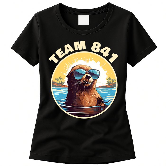 Surfing Otter 841 Otter My Way California Sea Otter Womens T-Shirt