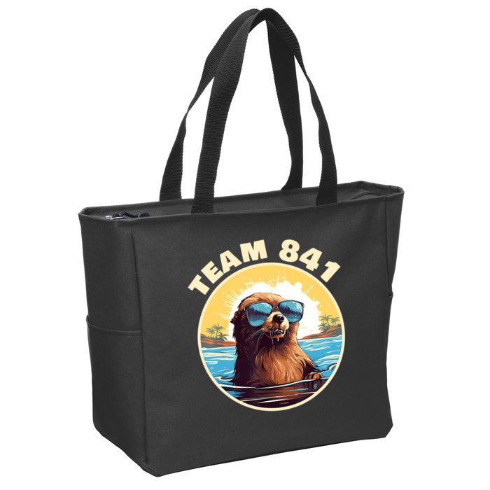 Surfing Otter 841 Otter My Way California Sea Otter Zip Tote Bag