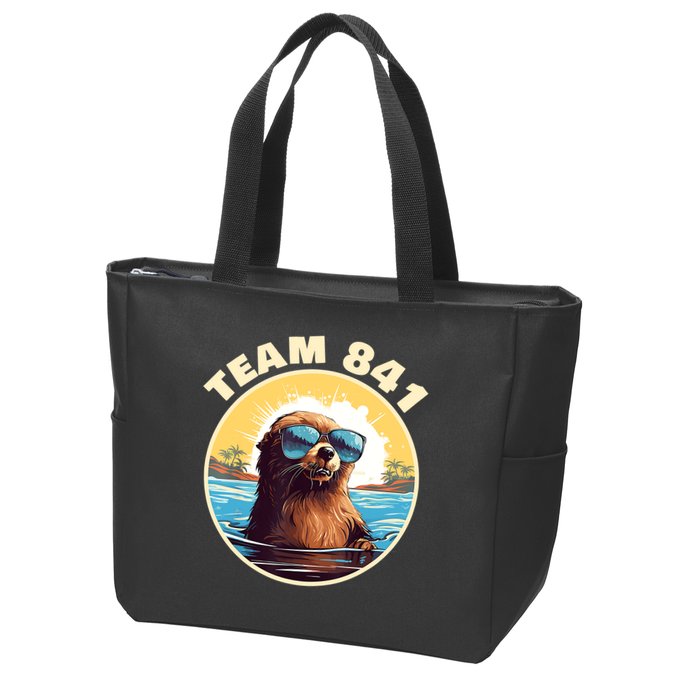 Surfing Otter 841 Otter My Way California Sea Otter Zip Tote Bag