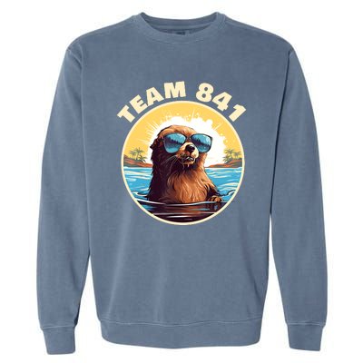 Surfing Otter 841 Otter My Way California Sea Otter Garment-Dyed Sweatshirt