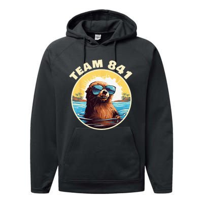 Surfing Otter 841 Otter My Way California Sea Otter Performance Fleece Hoodie