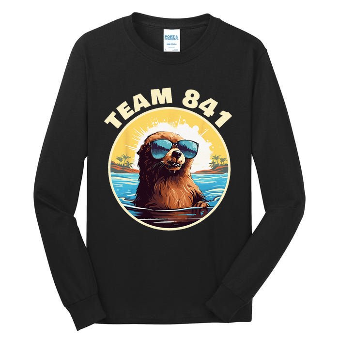 Surfing Otter 841 Otter My Way California Sea Otter Tall Long Sleeve T-Shirt