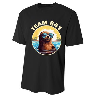 Surfing Otter 841 Otter My Way California Sea Otter Performance Sprint T-Shirt