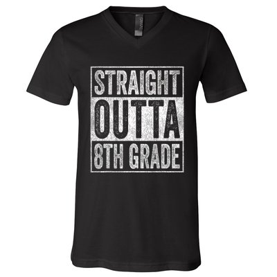 Straight Outta 8th Grade V-Neck T-Shirt