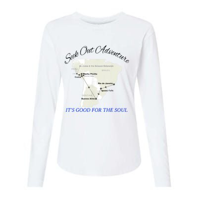 Seek Out Adventure... Its Good For The Soul Graphic Art Womens Cotton Relaxed Long Sleeve T-Shirt