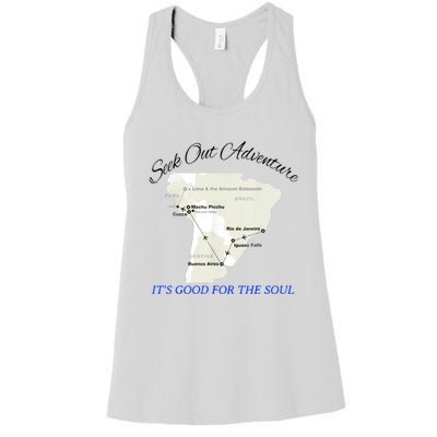 Seek Out Adventure... Its Good For The Soul Graphic Art Women's Racerback Tank