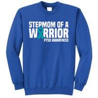 Stepmom Of A Warrior Teal Ribbon Ptsd Awareness Gift Sweatshirt