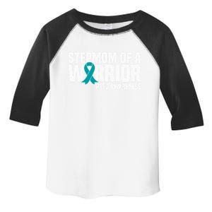 Stepmom Of A Warrior Teal Ribbon Ptsd Awareness Gift Toddler Fine Jersey T-Shirt