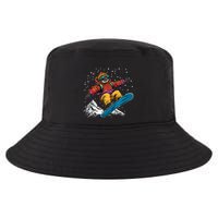 Sloth On A Snowboard Snowboarding Cool Comfort Performance Bucket Hat