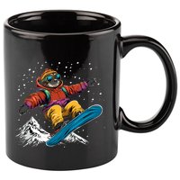 Sloth On A Snowboard Snowboarding 11oz C Handle Ceramic Mug