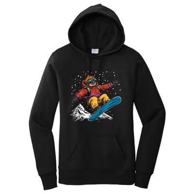 Sloth On A Snowboard Snowboarding Women's Pullover Hoodie