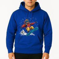 Sloth On A Snowboard Snowboarding Hoodie