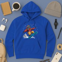 Sloth On A Snowboard Snowboarding Hoodie