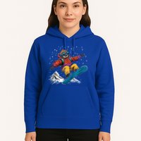 Sloth On A Snowboard Snowboarding Hoodie
