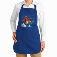 Sloth On A Snowboard Snowboarding Apron
