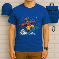Sloth On A Snowboard Snowboarding T-Shirt