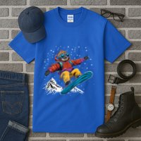 Sloth On A Snowboard Snowboarding Tall T-Shirt