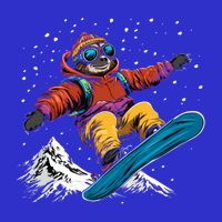 Sloth On A Snowboard Snowboarding Bag