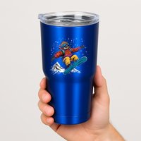 Sloth On A Snowboard Snowboarding Tumbler