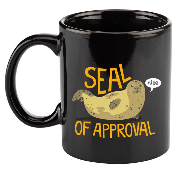 Seal Of Approval 11oz C Handle Ceramic Mug