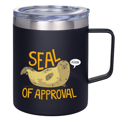 Seal Of Approval 12oz Stainless Steel Coffee Mug