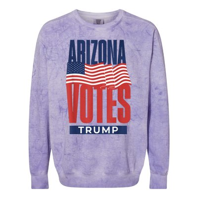 State Of Arizona Is Voting For Trump Us Election Colorblast Crewneck Sweatshirt