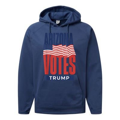 State Of Arizona Is Voting For Trump Us Election Performance Fleece Hoodie