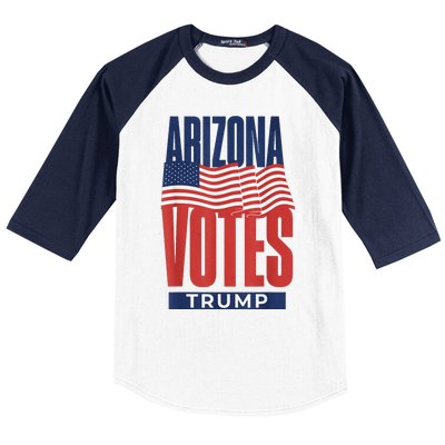 State Of Arizona Is Voting For Trump Us Election Baseball Sleeve Shirt