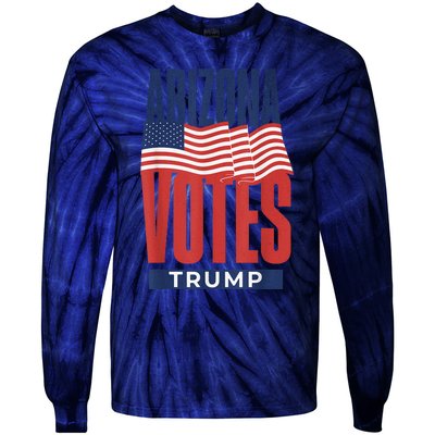 State Of Arizona Is Voting For Trump Us Election Tie-Dye Long Sleeve Shirt