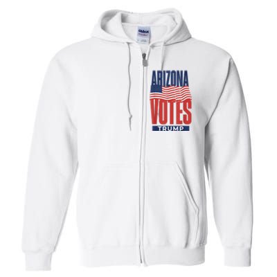 State Of Arizona Is Voting For Trump Us Election Full Zip Hoodie