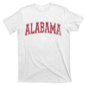 State Of Alabama Varsity Style Text Bama Pride State Flag T-Shirt