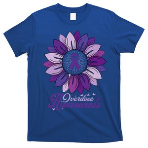 Sunflower Overdose Awareness Month Purple T-Shirt