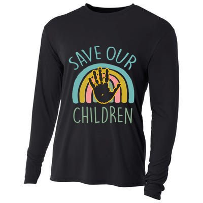 Save Our Abuse Slavery Awareness Gift Cooling Performance Long Sleeve Crew