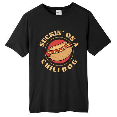 Suckin On A Chili Dog Funny Foodie Hotdog Lover Tall Fusion ChromaSoft Performance T-Shirt