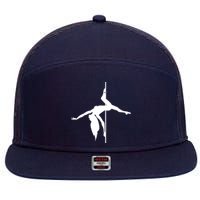 Silhouette Of A Dancer 7 Panel Mesh Trucker Snapback Hat