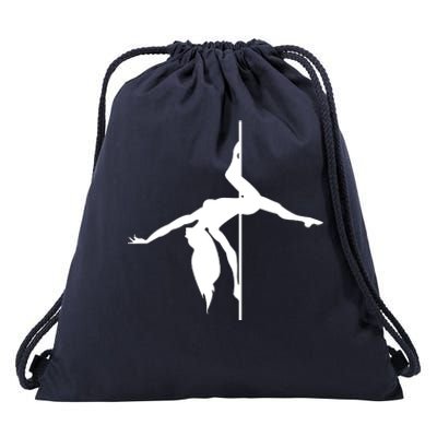 Silhouette Of A Dancer Drawstring Bag