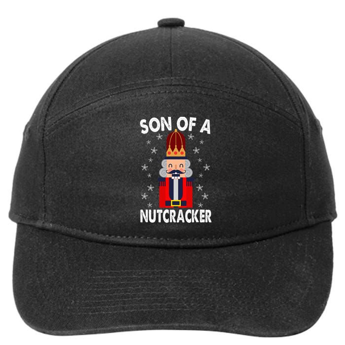 Son Of A Nutcracker Funny Christmas Nutcracker 7-Panel Snapback Hat